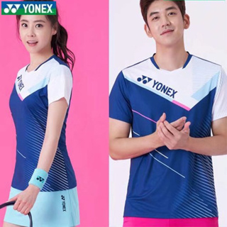 เสื้อกีฬาแขนสั้น ลายทีมแบดมินตัน Yonex แบบแห้งเร็ว แฟชั่นฤดูร้อน สําหรับเด็กผู้ชาย และผู้หญิง