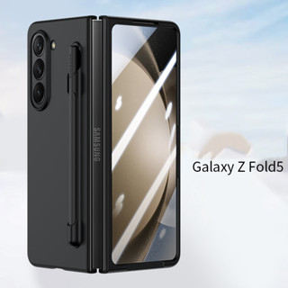 เคสโทรศัพท์มือถือ PC พับได้ พร้อมช่องใส่ปากกา สําหรับ Samsung Galaxy Z FOLD 5