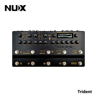 Nux Trident NME-5 โปรเซสเซอร์กีตาร์ พร้อมแอมป์, IR Loader, FX และ Phrase Looper สีดํา