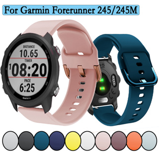 สายนาฬิกาข้อมือซิลิโคน 20 มม. แบบเปลี่ยน สําหรับ Garmin Forerunner 245 245M 645 645M Garmin Vivoactive 3