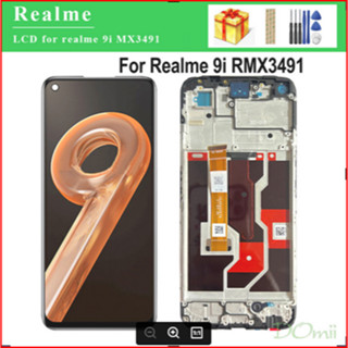 อะไหล่หน้าจอสัมผัสดิจิทัล LCD แบบเปลี่ยน สําหรับ OPPO Realme 9i RMX3491 6.6 นิ้ว Realme 9i