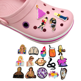 Jibbitz อุปกรณ์เสริม รองเท้าแตะ PVC พร้อมหมุด สําหรับตกแต่งรองเท้า Crocs 1 ชิ้น