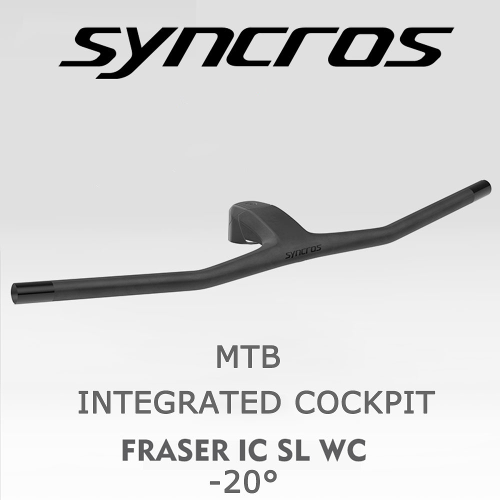2022 SYNCROS FRASER IC SL WC 740MM -20° แฮนด์ MTB แบบบูรณาการ Fibre คาร์บอนเต็ม
