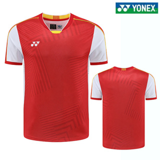 Yonex เสื้อกีฬาแบดมินตัน แขนสั้น แบบแห้งเร็ว ระบายอากาศได้ดี สําหรับผู้ชาย และผู้หญิง