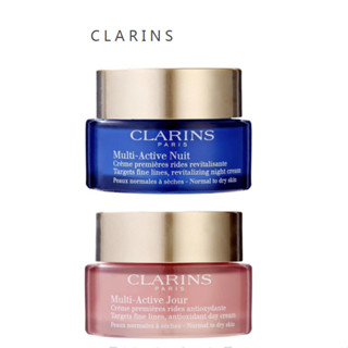 Clarins Youth Day Night Cream ชุดครีมบํารุงผิวหน้า ลดริ้วรอย 50 มล. 2 ชิ้น