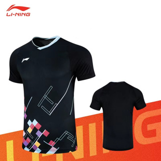 เสื้อกีฬาแบดมินตัน Li Ning ดูดซับเหงื่อ แบบแห้งเร็ว