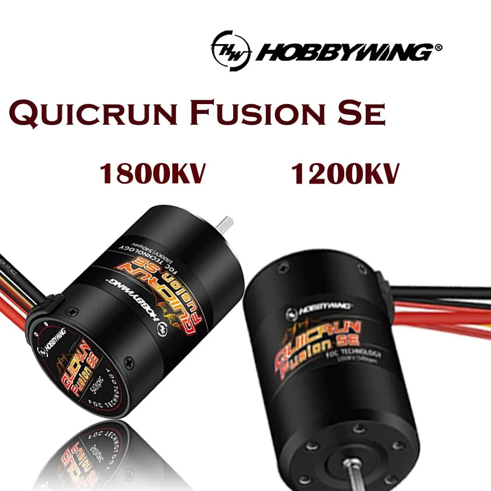 Hobbywing QuicRun Fusion SE ใหม่ มอเตอร์ไร้แปรงถ่าน กันน้ํา 1200kv 1800kv ในตัว 40A ESC 2 in 1 สําหรับรถบังคับ 1/10