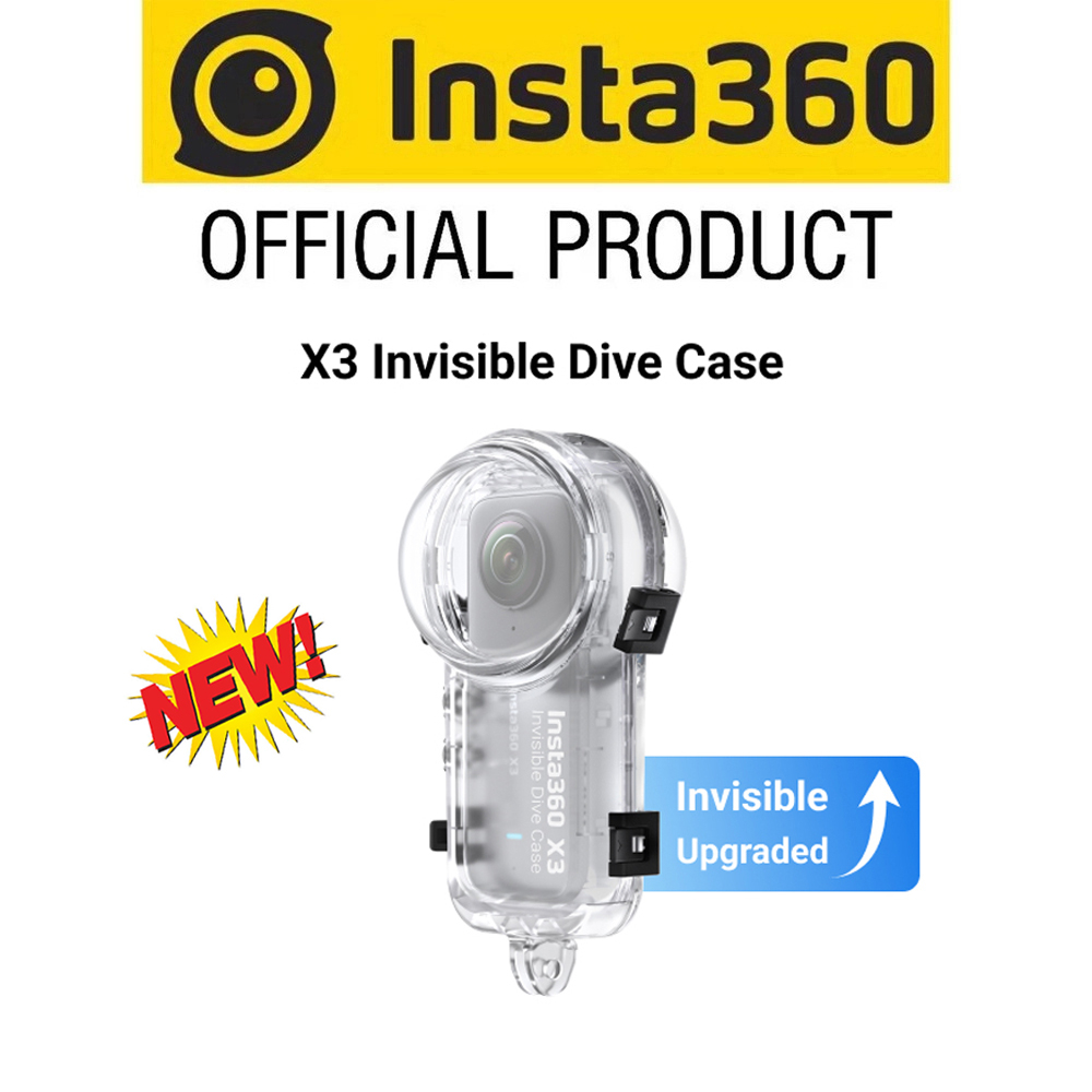 Insta360 X4 เคสดําน้ําที่มองไม่เห็นสําหรับกล้อง Insta360 X4/X3