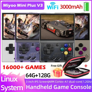 Miyoo เครื่องเล่นเกมคอนโซล V3 Mini+ IPS หน้าจอคลาสสิก แบบพกพา สําหรับเด็ก