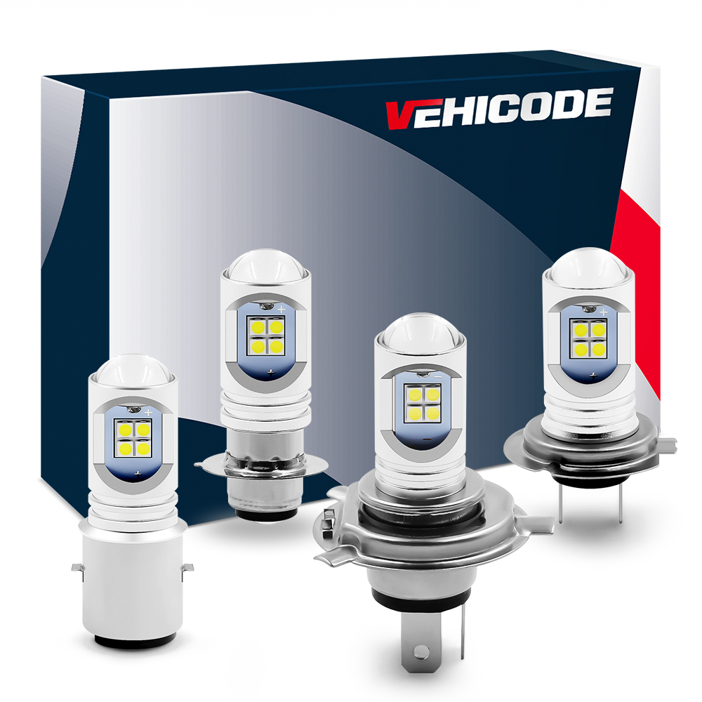 VEHICODE 1 ชิ้น H4 HS1 H7 P15D H6M H6 BA20D รถจักรยานยนต์ LED ไฟหน้าหลอดไฟโปรเจคเตอร์มอเตอร์ไซด์ 600