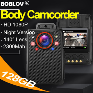 Boblov X1 กล้องแอคชั่น HD 1080P 128GB Night Vision 140 ขนาดเล็ก° กล้องบันทึกวิดีโอ DVR 2300Mah สําหรับถ่ายภาพ Vlogging