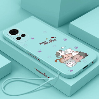 เคส  OPPO Reno 10 5G เคส OPPO Reno 8T 8Z 7Z 5G เคส OPPO Reno 107 8 Pro 5G เคส OPPO Reno A98 A78 5G ใหม่ เคสโทรศัพท์มือถือ ซิลิโคนนิ่ม กันรอยกล้อง พร้อมสายคล้อง สําหรับ