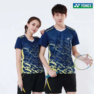 Yonex เสื้อกีฬาแบดมินตัน แขนสั้น แบบแห้งเร็ว สําหรับผู้ชาย และผู้หญิง