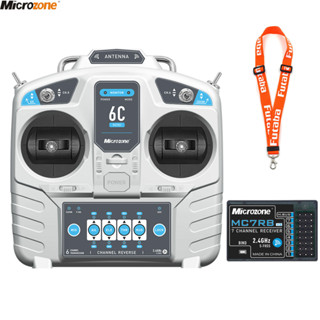 Microzone MC6C Mini V2 2.4G 6CH ตัวรับส่งสัญญาณวิทยุ พร้อมระบบรับสัญญาณ สําหรับโดรน เครื่องบิน เฮลิคอปเตอร์ เรือบังคับวิทยุ