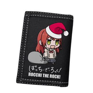 กระเป๋าสตางค์ใบสั้น ลายการ์ตูน Bocchi the rock อเนกประสงค์ สําหรับใส่เหรียญ กุญแจ บัตร