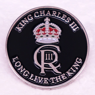 King Charles III long live the king เข็มกลัดเคลือบ เครื่องประดับ สําหรับตกแต่งกระเป๋าเป้สะพายหลัง