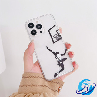 เคสโทรศัพท์มือถือแบบนิ่ม ใส ลายบาสเก็ตบอล Jordan i12 mini i11 สําหรับ Iphone 14 13 12 11 Pro Max X XS Max 6 7 8 Plus