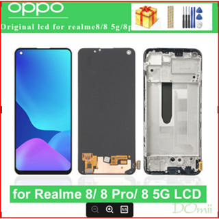 หน้าจอแสดงผล Lcd ดิจิทัล ดิจิทัล ของแท้ สําหรับ Realme 8 Pro Realme 8 4g RMX3085 OPPO Realme 8 5G RMX3241