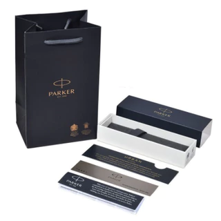 【แกะสลักฟรี + 1ink + 1Gift Box】Parker Sonnet Fountain Pen Frosted Black Rod Gold Clip Jewelry Pen High-End Signature Gifts