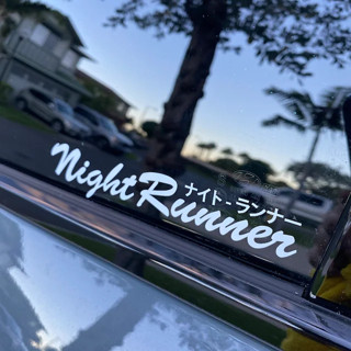 สติกเกอร์สะท้อนแสง JDM Night Walker สําหรับติดตกแต่งกระจกหน้ารถยนต์ CN143