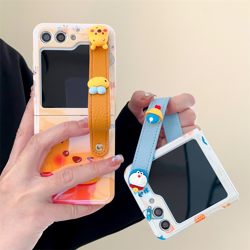 Fold Case สําหรับ SAMSUNG Z Flip6 Flip5 Flip4 Flip3 Casing สําหรับสาวกันกระแทกเลนส์ป้องกันการ์ตูนกรณี (BY-G)