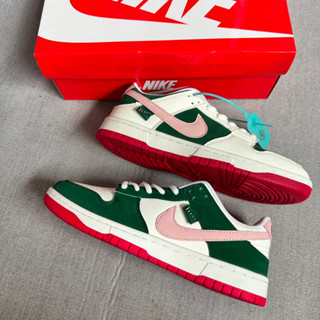 รองเท้าผ้าใบลําลอง Dunk Low Pink Green สําหรับผู้ชาย และผู้หญิง นักเรียน