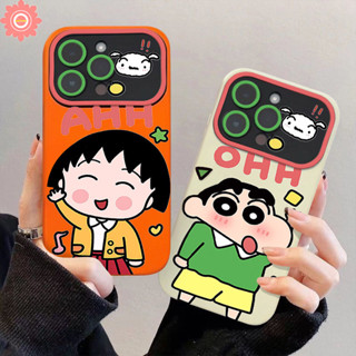 เคสโทรศัพท์มือถือ ลายการ์ตูนชินจังจอมแก่นน่ารัก สร้างสรรค์ สําหรับ IPhone 7 8 6S 6 15 Plus 11 13 14 12 15 Pro MAX 7Plus XR XS X MAX SE 2020