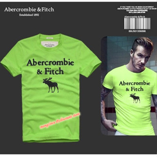 เสื้อยืดแขนสั้น พิมพ์ลาย Abercrombie &amp; Fitch สําหรับผู้ชาย