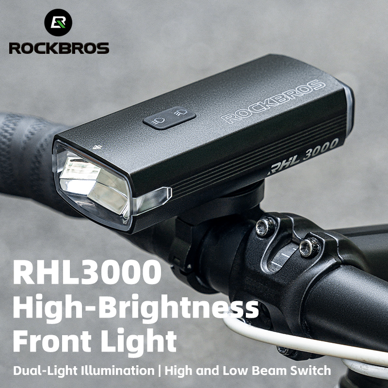 【TH Delivery】ROCKBROS ไฟหน้าจักรยาน ชาร์จ Usb 3000 Lumens ไฟกลางคืน MTB ไฟฉายจักรยาน ไฟหน้า กันน้ํา