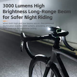 【TH Delivery】ROCKBROS ไฟหน้าจักรยาน ชาร์จ Usb 3000 Lumens ไฟกลางคืน MTB ไฟฉายจักรยาน หน้า กันน้ํา