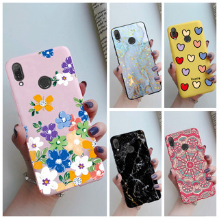 Huawei Y9 2019 พิมพ์ลาย เคสป้องกันเต็มรูปแบบ TPU นิ่ม สีลูกกวาด สําหรับ Huawei Y9 2019