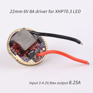 ไฟฉายไดร์เวอร์ 6V 8A 22 มม. สําหรับ XHP70.3 LED