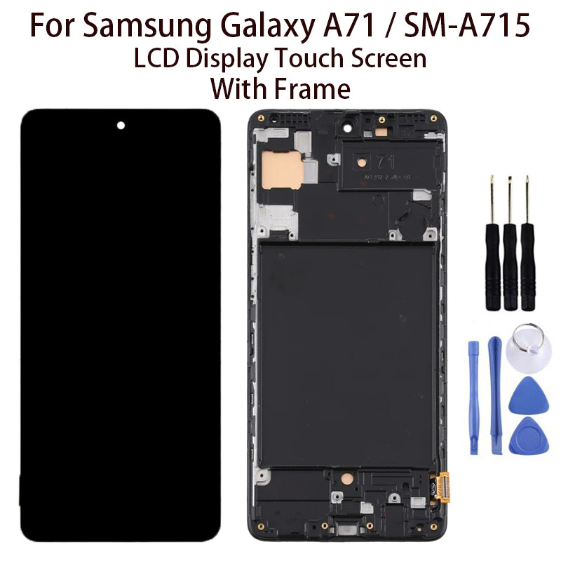 อะไหล่หน้าจอสัมผัสดิจิทัล LCD แบบเปลี่ยน สําหรับ Samsung Galaxy A71 SM-A715