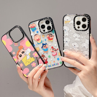 Casetify เคสโทรศัพท์มือถืออะคริลิคใส ลายการ์ตูนชินจัง ป้องกันกล้อง สําหรับ iPhone 14 13 12 11 Pro Max 14 Plus