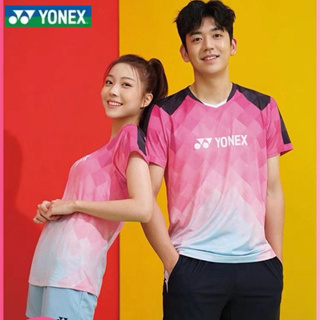 New Yonex เสื้อแบดมินตัน คอกลม แขนสั้น ระบายอากาศ แบบแห้งเร็ว สําหรับเด็กผู้ชาย และผู้หญิง