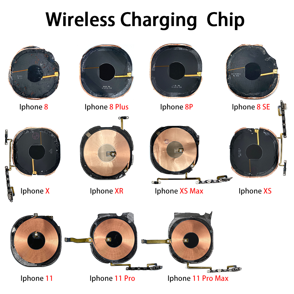 สําหรับโทรศัพท์ 8 Plus X XR XS 11 12 13 Pro Max Mini Wireless Charging ชิป NFC พร้อม Volume Flex Cable