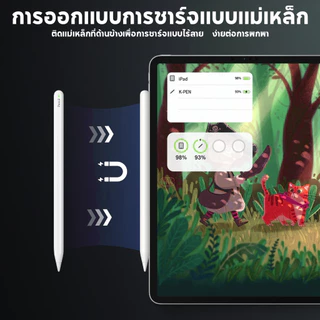Jamjake E10 ปากกาสไตลัส ฟังก์ชั่นชาร์จแม่เหล็ก+ฟังก์ชั่นป้องกันการสัมผัส Stylus Pen ใช้กับ iPad Air5/4 Mini6 Pro11/12.9 2018-2023 ปากกา Stylus