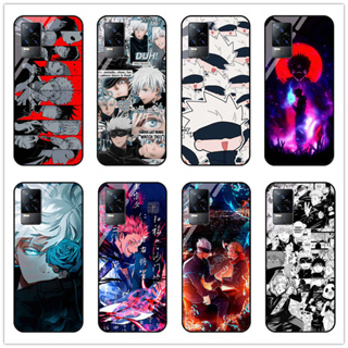 เคสโทรศัพท์มือถือกระจกนิรภัย แบบแข็ง กันกระแทก ลายการ์ตูนอนิเมะ Jujutsu Kaisen Yuji Itadori Gojo Satoru สําหรับ Vivo v21e 4g Y73 4g V21