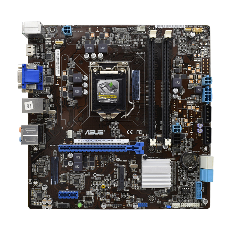 ASUS H81 M70AD DP_MB เมนบอร์ด 1150 เมนบอร์ด DDR3 RAM หน่วยความจํา Intel H81 M70AD HDMI DVI USB2.0 SA