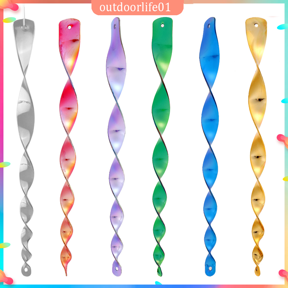 [ราคาขายส่ง] ใหม่ แท่งสะท้อนแสงไล่นก แบบเกลียว 10 นิ้ว 10 ชิ้น