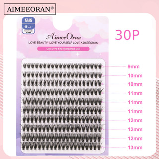 Aimeeoran ชุดขนตาปลอม ขนมิงค์เทียม 0.07 8-10-12 มม. 30 ชิ้น