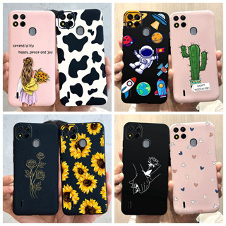 Itel A57 เคสโทรศัพท์มือถือ ซิลิโคนนิ่ม ผิวด้าน ลายนักบินอวกาศ กระบองเพชร สีดํา ชมพู สําหรับ ITELA57 A 57 Pro