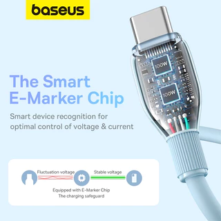 Baseus Pudding Series Fast Charging 100W/20W USB toType-C / USB to iP / Type-C to Type-C / Type-C to iP Cable สายชาร์จเร็ว