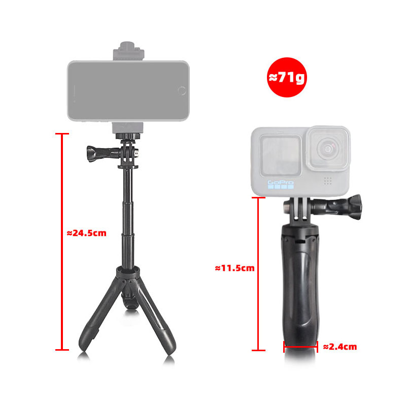 ขาตั้งกล้อง ไม้เซลฟี่ ขนาดเล็ก ขยายได้ อุปกรณ์เสริม สําหรับกล้องแอคชั่น Gopro HERO SJCAM