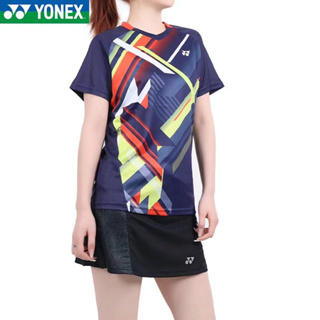 Yonex เสื้อกีฬาแบดมินตัน แขนสั้น แบบแห้งเร็ว สําหรับผู้ชาย และผู้หญิง