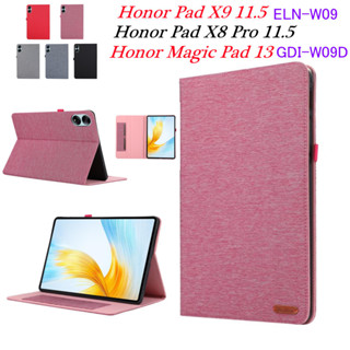 Tablet Case For Huawei Honor Pad X9 / Honor Pad X8 Pro 11.5 ELN-W09 2023 PU Leather Stand Flip Case Honor Magic Pad 13" GDI-W09D With Card Slots