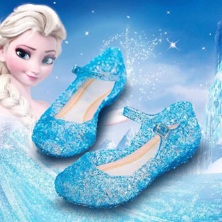 Elsa Anna Frozen Disney Princess รองเท้าแตะคอสเพลย์ สําหรับเด็กผู้หญิง