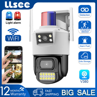 LLSEE v380 Pro, 4G ซิมการ์ด, กล้องวงจรปิดไร้สาย, กล้องเฝ้าระวังกลางแจ้ง 360 องศา, 4K, 8MP, 10X ขยาย, คืนวิสัยทัศน์ที่มีสีสัน, การติดตามอัตโนมัติ, พูดคุยสองทาง