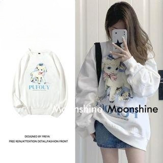 Moon เสื้อกันหนาว เสื้อคลุม ย้อนยุคในอเมริกา oversize 2023 NEW AG081403