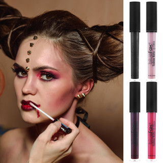 Dark Halloween non-stick cup lip gloss ลิปกลอสสีทึบเคลือบอบเชยสีเคลือบไม่ง่ายที่จะจางหายไปแท่งลิปสติกแบบน้ำ